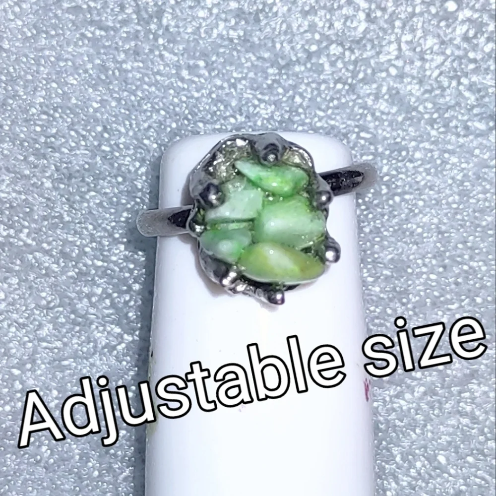 Jade Stone Colored Fashion Ring